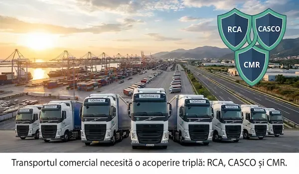 Camion TIR pe autostrad� protejat de asigurare RCA ?i CMR