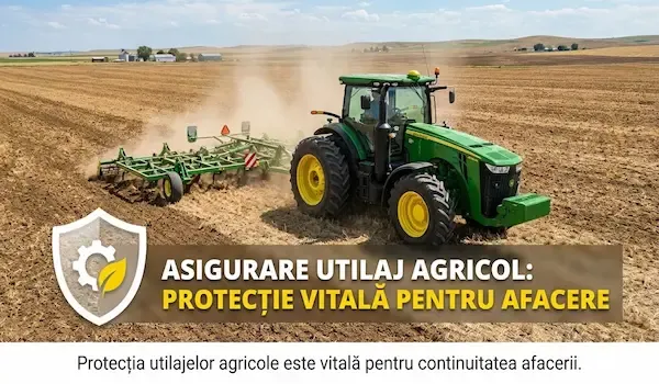 Tractor agricol pe c�mp cu asigurare RCA ?i CASCO pentru utilaje